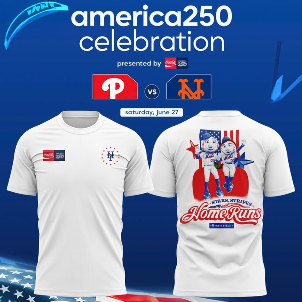 New York Mets Usa 250Th Anniversary T-Shirt