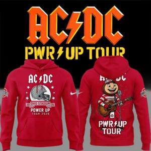 Acdc X Ohio State Buckeyes Football Mascot Power Up Tour 2026 Hoodie Collection