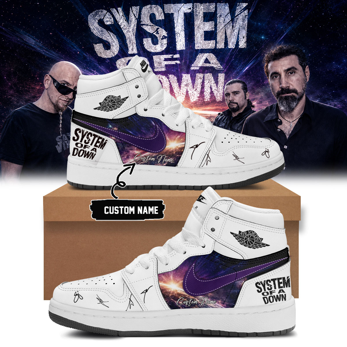System Of A Down Europe Uk Stadium Tour 2026 Official Concert Signature Sneakers