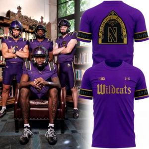 Northwestern Wildcats Football 2026 Purple Gothics Graphic T-Shirt College Fan Collection