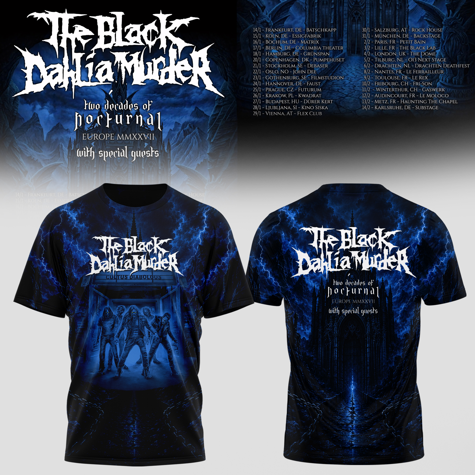 The Black Dahlia Murder Inspired Tour Limited Edition T-Shirt Gifts For Fans