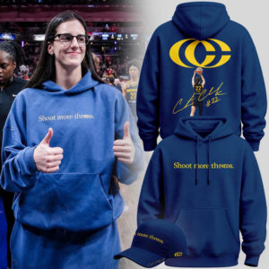 Caitlin Clark Shoot More Threes Logo And Signatures 2026 New Design Fan Hoodie Edition