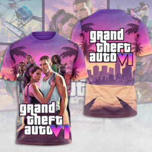 Grand Theft Auto Vi 2026 Limited Edition Graphic T-Shirt Gaming Fan Collection