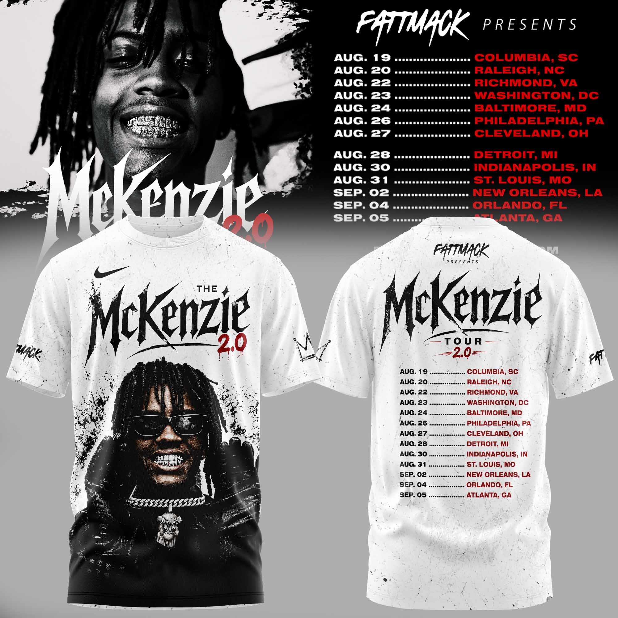 Mckenzie 2.0 No Mercy Tour Official Concert T-Shirt