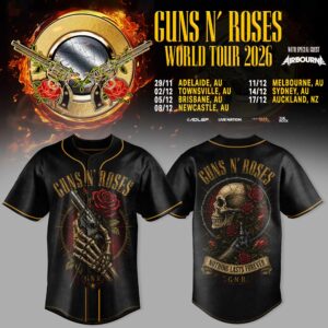 Guns N Roses World Tour 2026 Limited Tour Baseball Jersey