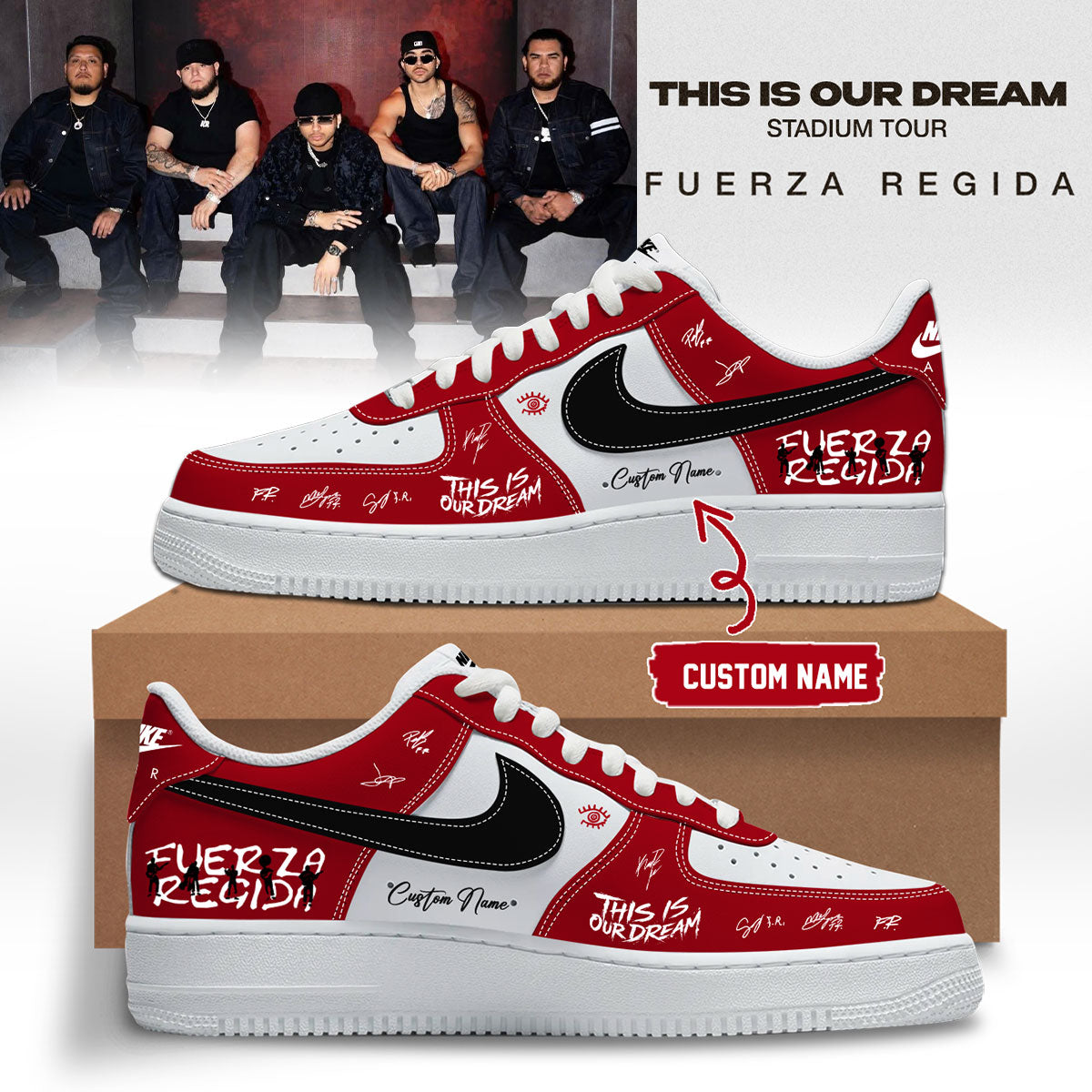 Fuerza Regida This Is Our Dream Stadium Tour 2026 Premium Concert Sneakers