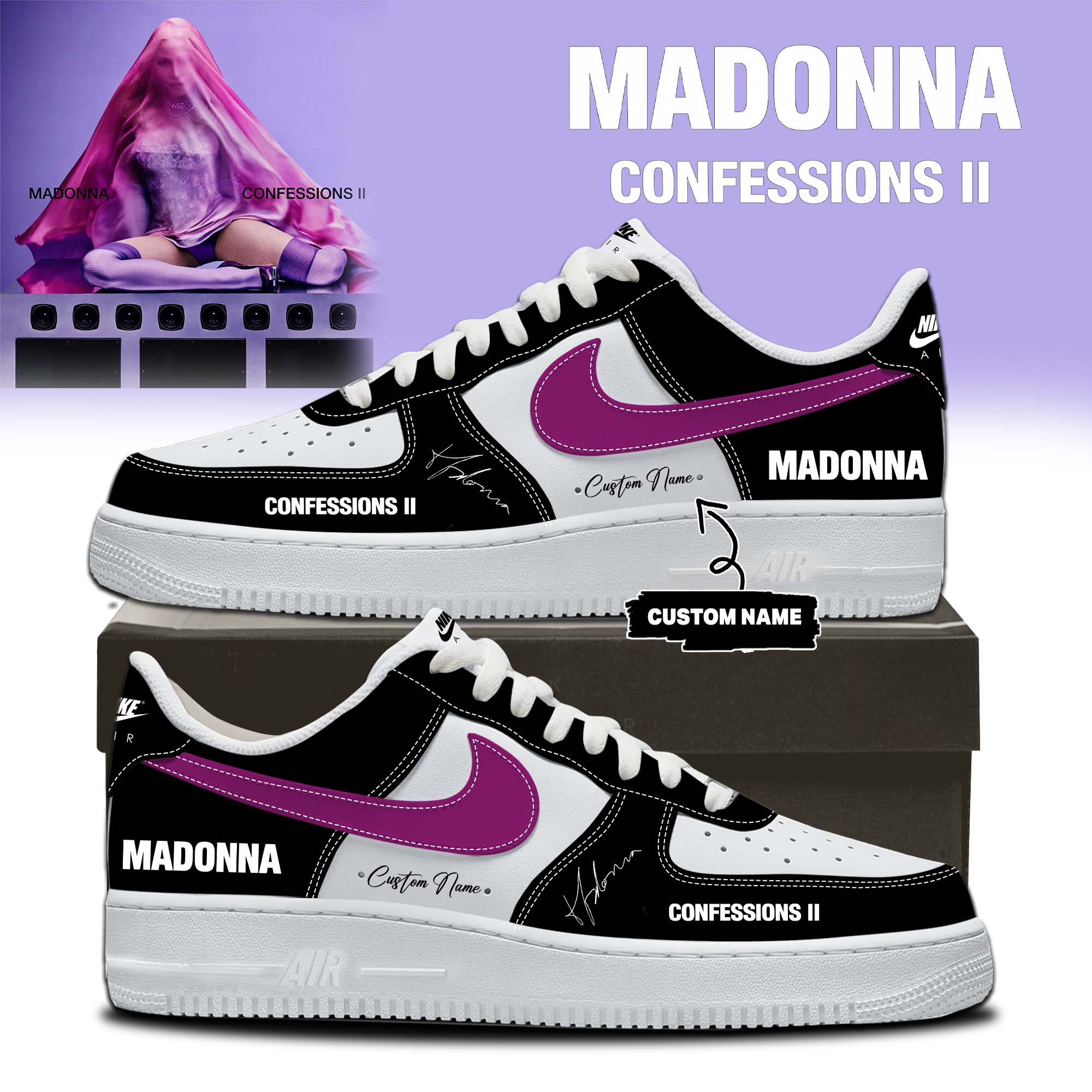 Madonna Confessions Ii Album Collector Tour Sneakers Merchandise