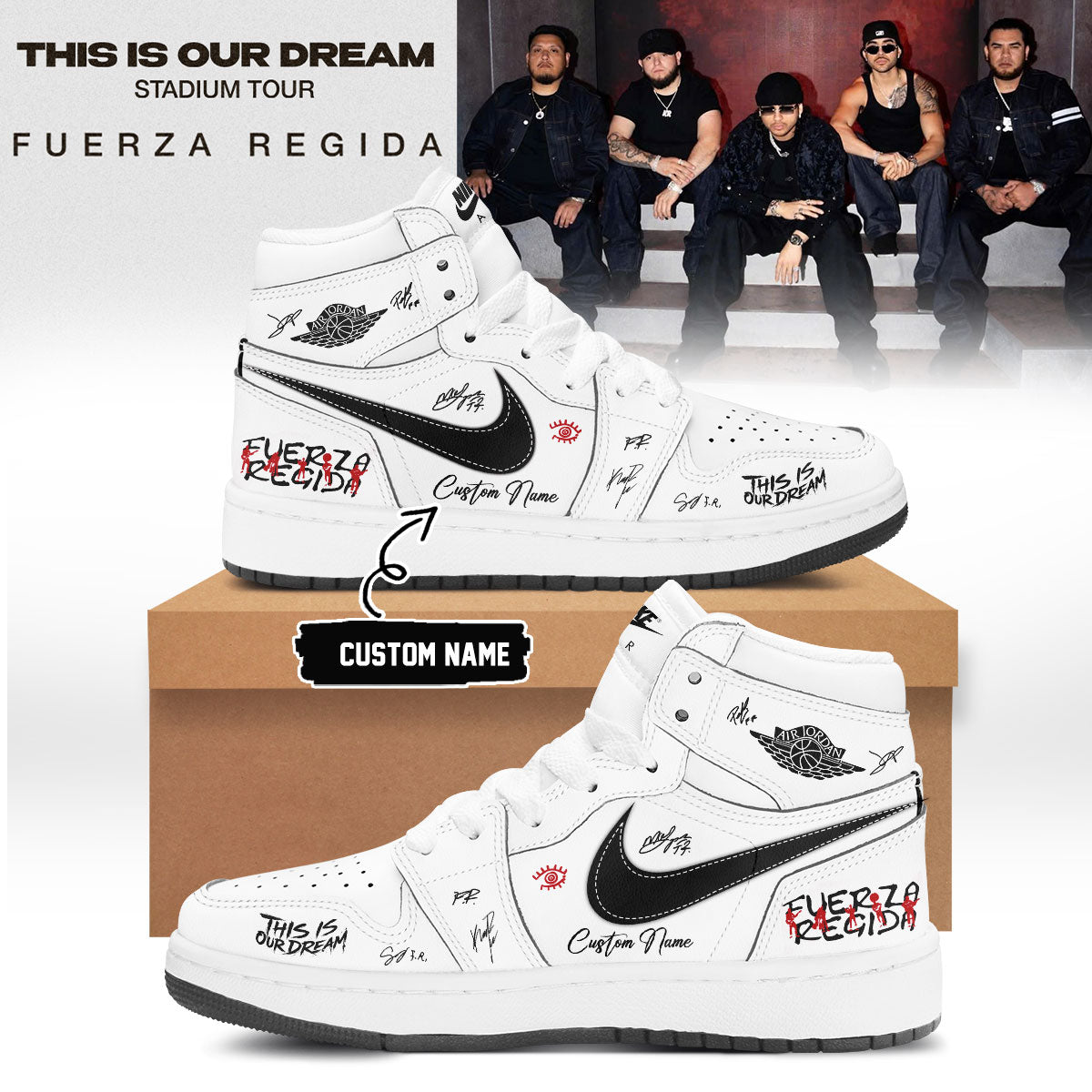 Fuerza Regida This Is Our Dream Stadium Tour 2026 Premium Fan Sneakers Collection