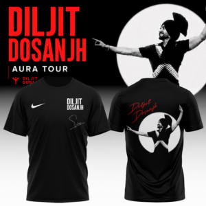 Diljit Dosanjh Aura World Tour 2026 Limited Graphic T-Shirt Music Merchandise