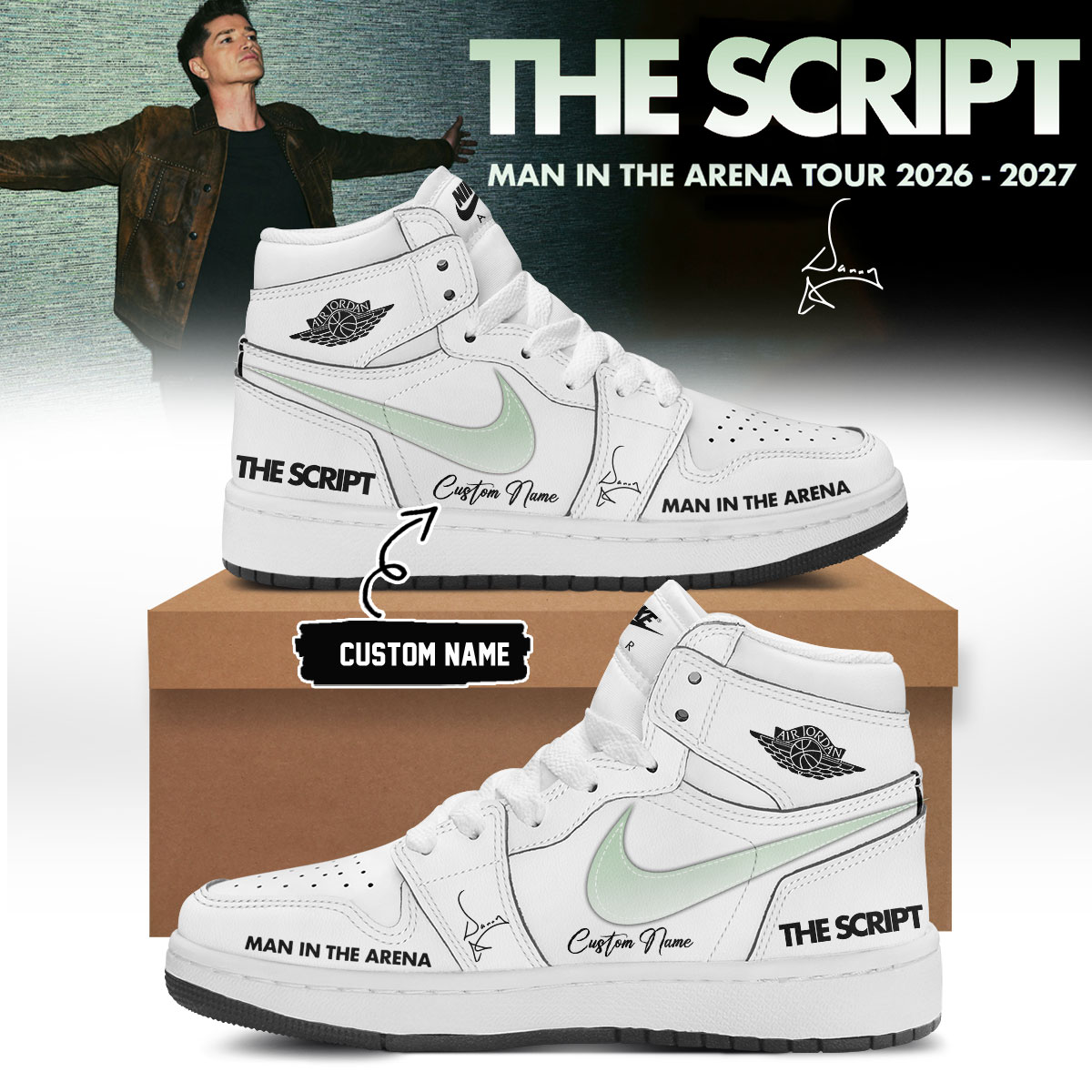 The Script Man In The Arena Tour Twenty Twenty Six Twenty Seven Collector Sneakers
