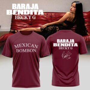 Becky G Baraja Bendita Premium Signature Tour T-Shirt Music Lover Gift Collection