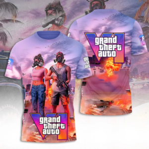 Grand Theft Auto Vi 2026 Limited Gaming Graphic T-Shirt Legendary Fan Edition