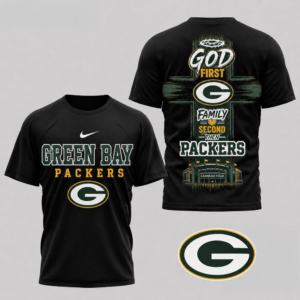 Green Bay Packers Nfl Faith Family Team Pride 3D Graphic Football Shirt Fan Collection Christian Sports Gift