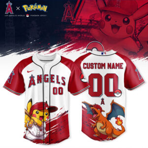PokeMon Inspired Angels Baseball Jersey Personalized Edition Gift For Fans