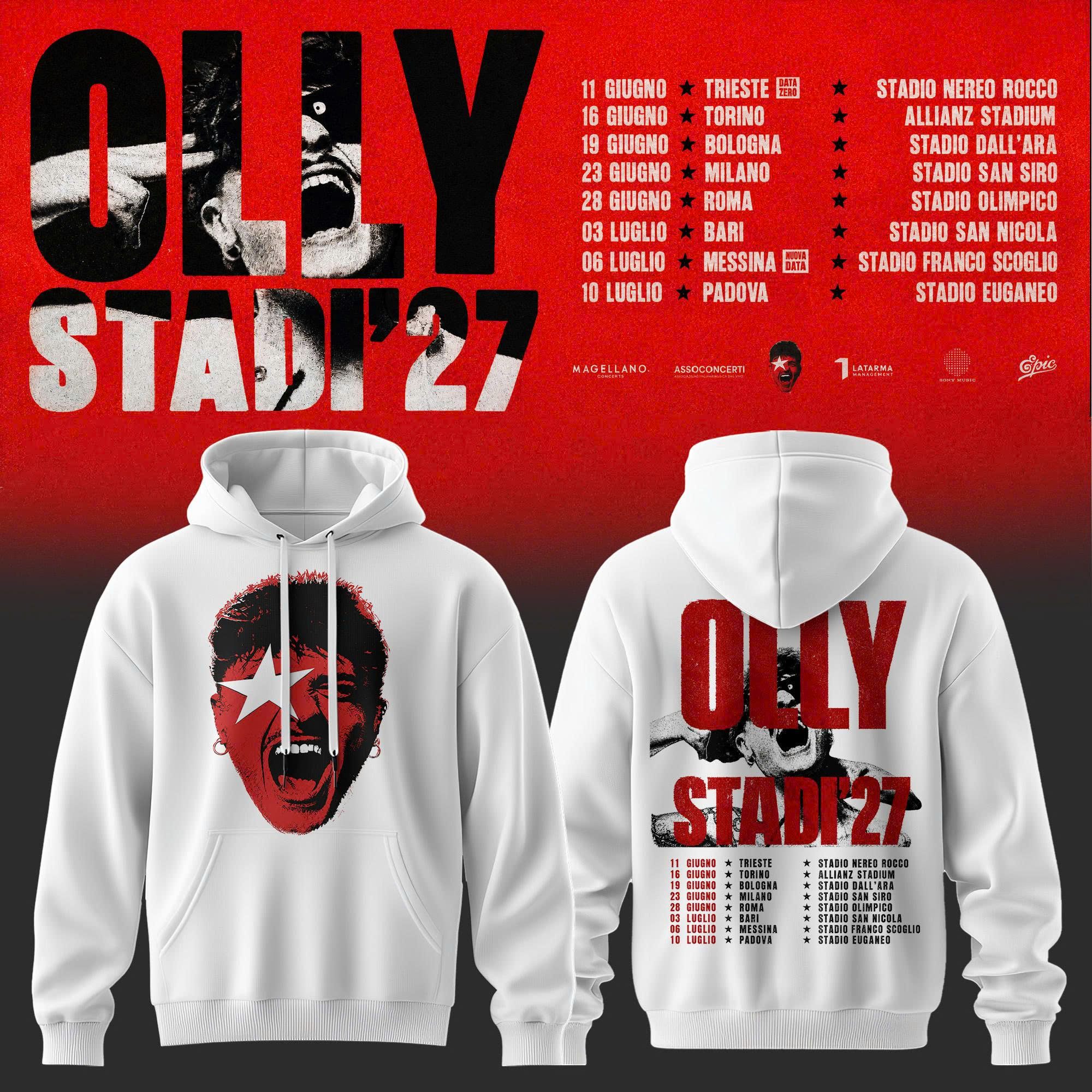 Olly Stadi 2027 Tour Premium Fan Hoodie