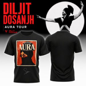 Diljit Dosanjh Aura World Tour 2026 Official Graphic T-Shirt Merchandise