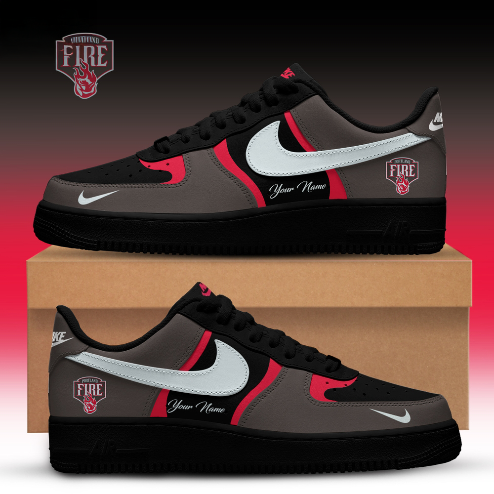 Portland Fire Back To Black Custom Air Force Sneakers Collection
