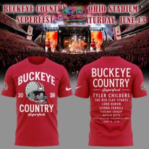 Ohio State Football X Buckeye Country Superfest 2026 Concert T-Shirt Country Music Festival Fan Gift