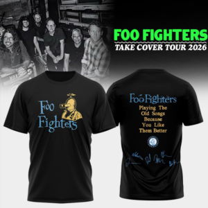 Foo Fighters Take Cover Tour 2026 Signature All Over Print T-Shirt Collection