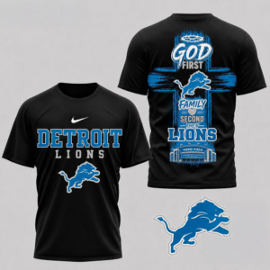 Detroit Lions Nfl Faith Family Team Pride 3D Shirt Christian Football Fan Collection Premium Game Day Apparel