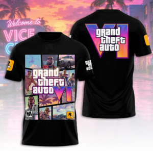 Grand Theft Auto Vi 2026 Limited Gaming Graphic T-Shirt Rare Fan Edition