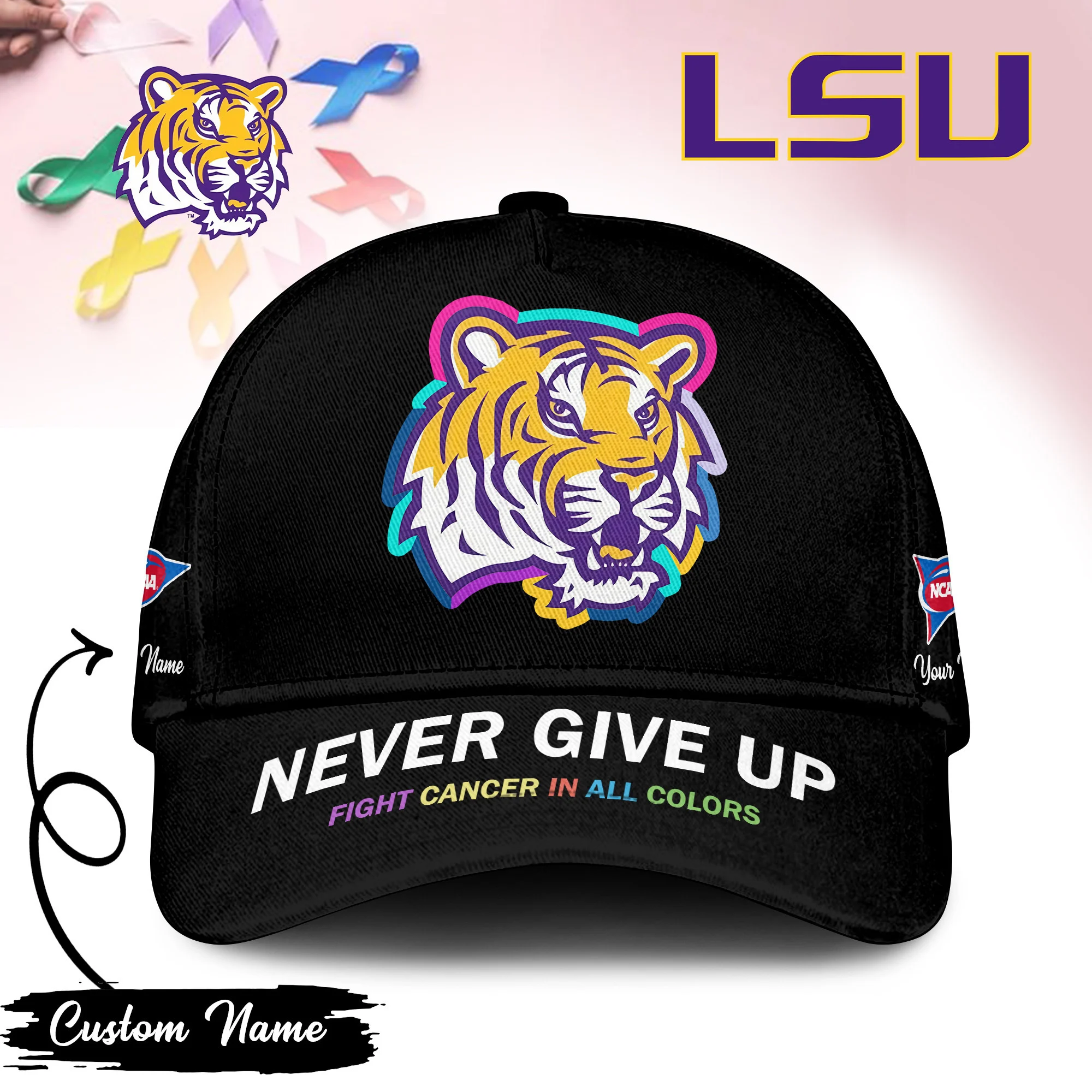 Lsu Tigers Fight Cancer Classic Cap Fan Collection