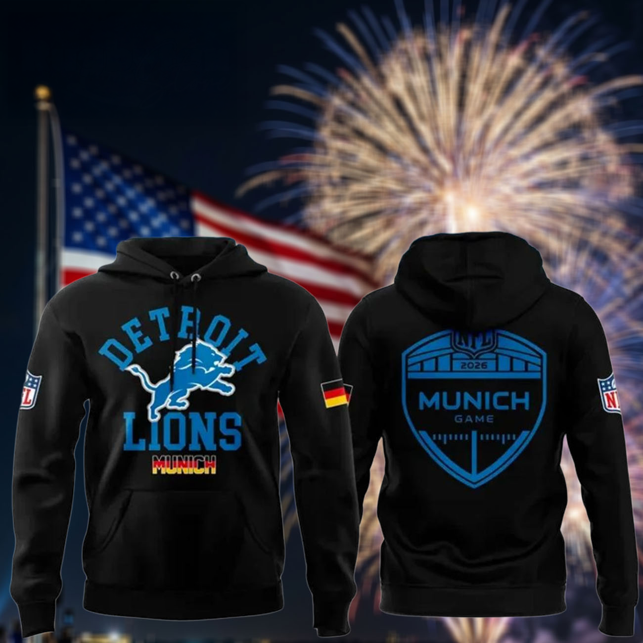 Detroit Lions Nfl Munich Game 2026 Limited Edition Hoodie