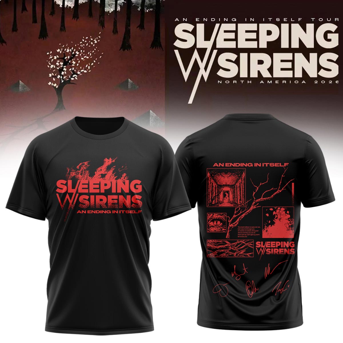 Sleeping With Sirens An Ending In Itself Concert Merchandise T-Shirt