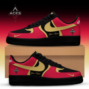 Las Vegas Aces Back To Black Custom Air Force Sneakers Gift For Fans