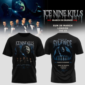 Ice Nine Kills 2027 March In Silence Tour Baseball T-Shirthorror Mask Concert Merch Button Up Fan Gift