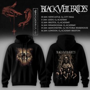 Black Veil Brides Uk Tour 2026 Concert Hoodie Gifts For Fans