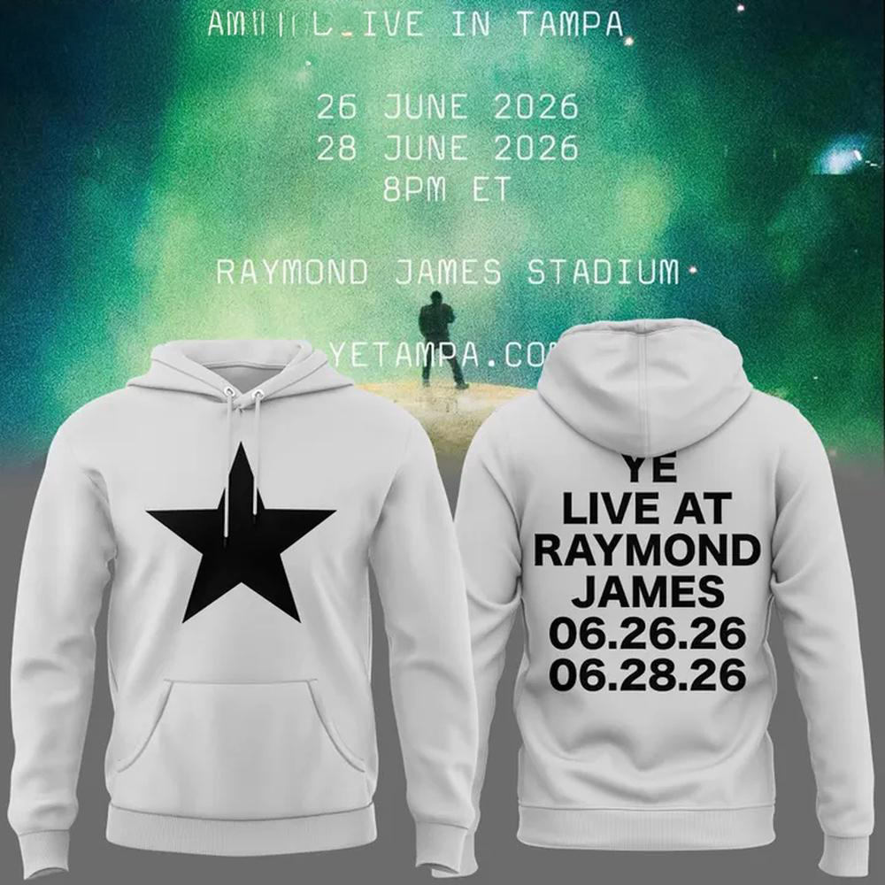 Kanye West Ye Live Concert Tour 2026 Raymond James Stadium Tampa White Hoodie Edition