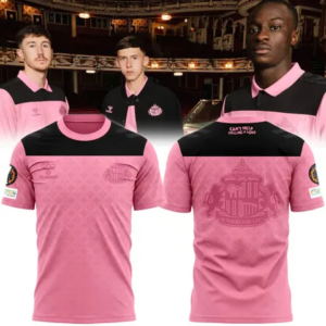 Personalized Sunderland Afc Pink Floral 3D All Over Print T-Shirt Custom Name Black Soccer Fan Jersey Football Supporter Shirt Game Day Gift