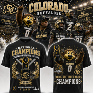 Colorado Buffaloes National Champions 2026 T-Shirt College Football Championship Graphic Tee Ncaa Colorado Football Fan Shirt Gift For Buffaloes Fans