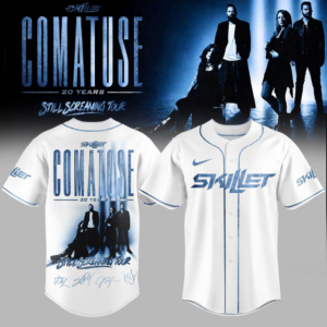 Skillet Comatose 20 Years Still Screaming Tour Signature White Baseball Jersey Collection