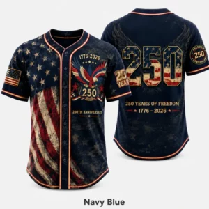 America 250Th Anniversary Patriotic Freedom Baseball Jersey