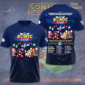 Sonic The Hedgehog 35Th Anniversary Forever Fast Premium Graphic Fan Shirt