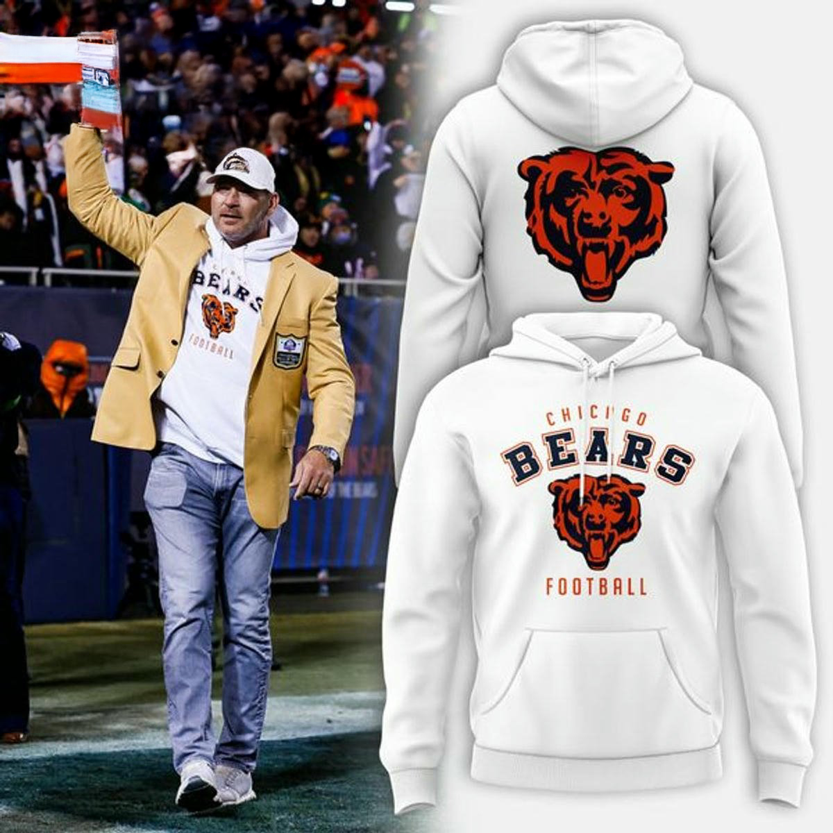 Unisex Chicago Bears Starter Logo Pullover Hoodie
