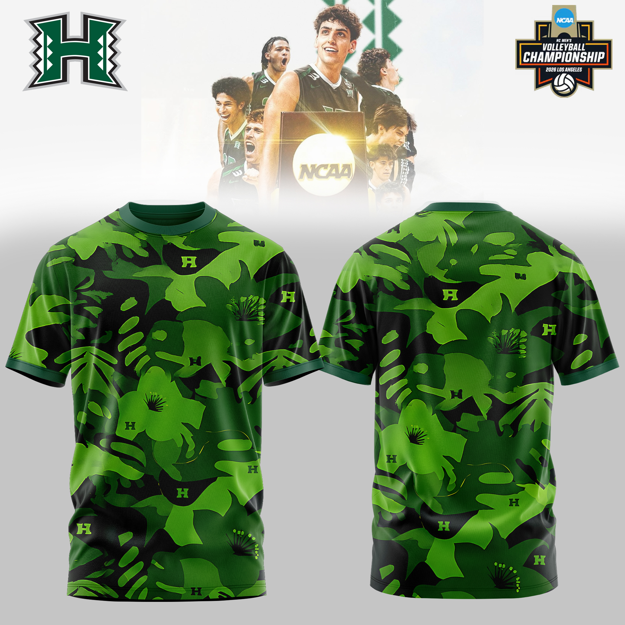 Hawaii Rainbow Warriors Ncaa Volleyball Champions Victory Celebration T-Shirt