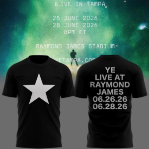 Kanye West Ye Live Concert Tour 2026 Raymond James Stadium Tampa Black T-Shirt Collection