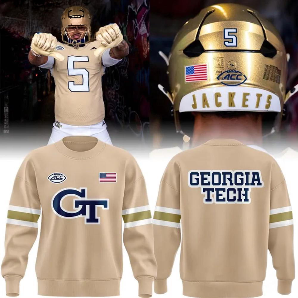 Georgia Tech Yellow Jackets Wordmark Uniform Premium Sweatshirt Fan Collection
