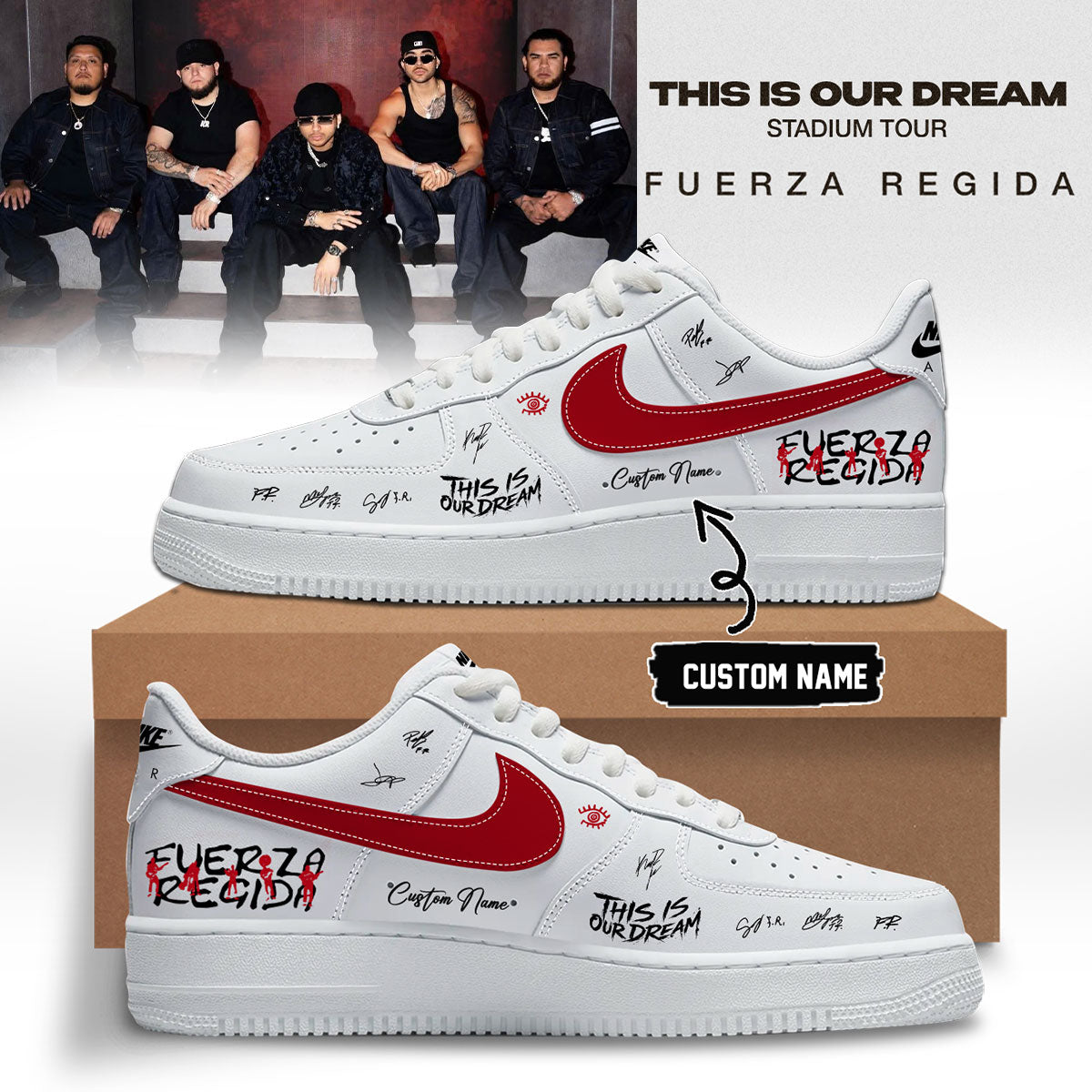 Fuerza Regida This Is Our Dream Stadium Tour 2026 Official Signature Sneakers