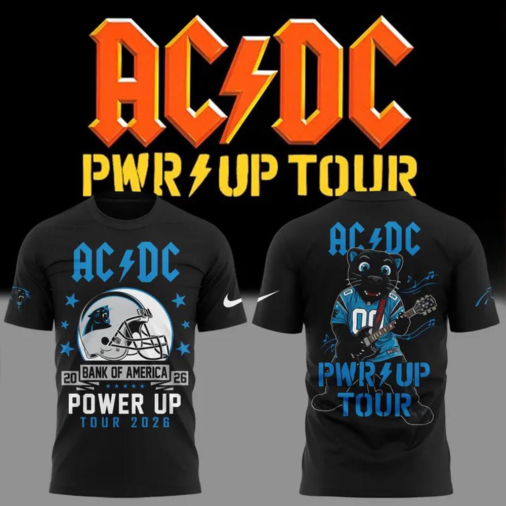 Acdc X Carolina Panthers Power Up Tour 2026 Mascot T-Shirt Premium Edition