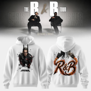 Usher Raymond & Chris Brown The R&B Tour 2026 White Hoodie Premium Edition