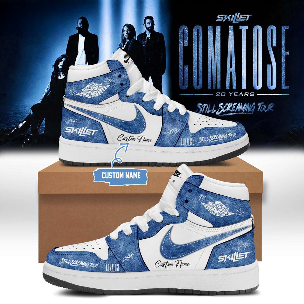 Skillet Comatose 20 Years Still Screaming Tour Blue Air Jordan 1 Fan Edition