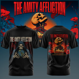 The Amity Affliction Skull Snake Tour T-Shirt Gothic Metal Band Pullover T-Shirt Concert Merch Fan Gift