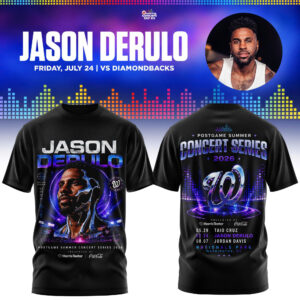 Jason Derulo X Washington Nationals Summer Concert Series Official Concert T-Shirt
