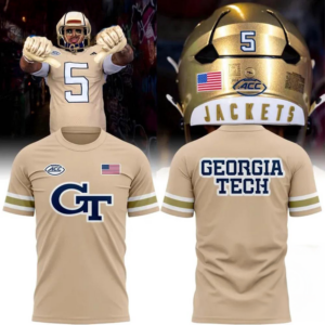 Georgia Tech Yellow Jackets Wordmark Uniform Graphic T-Shirt Fan Apparel
