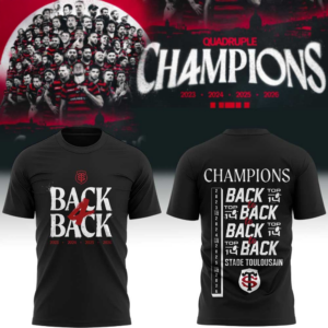 Stade Toulousain Rugby Back To Back Champions Graphic T-Shirt Collection
