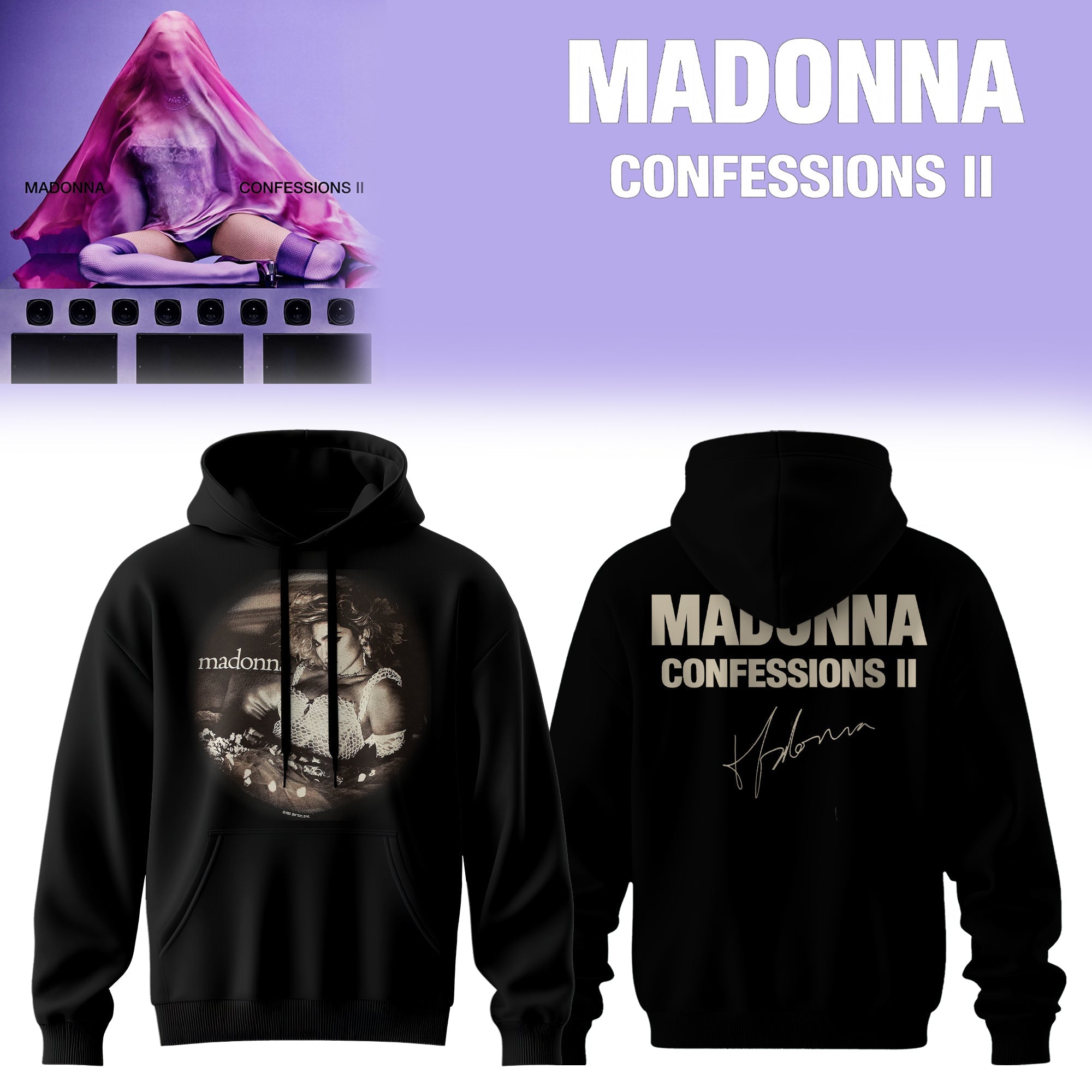 Madonna Confessions Ii Album Limited Edition Hoodie Music Fan Collection